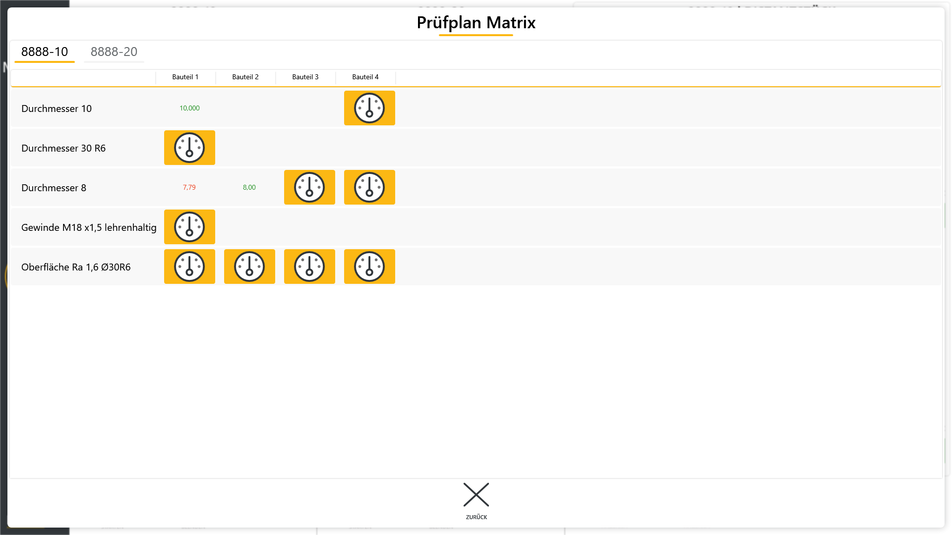 LEANIO BDE: Prüfplanmatrix