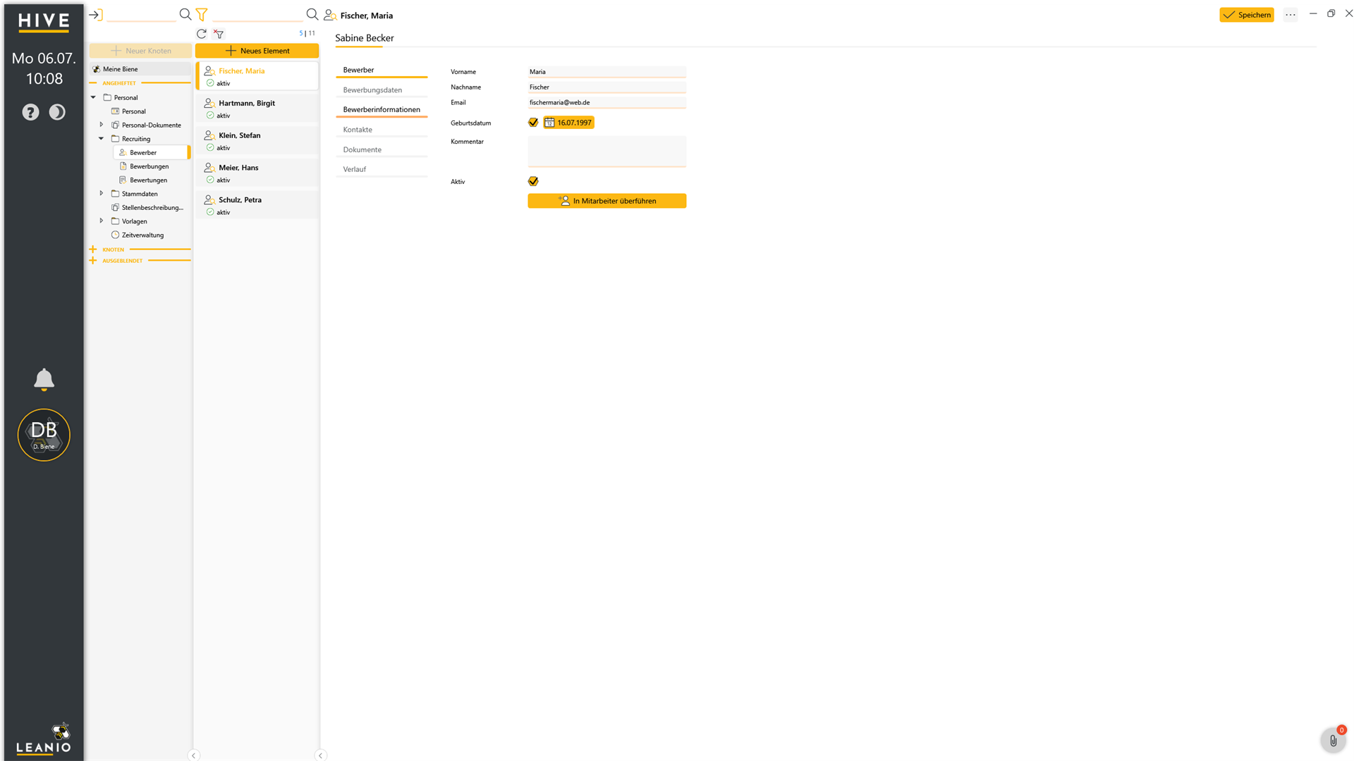 LEANIO Recruiting – Screenshot