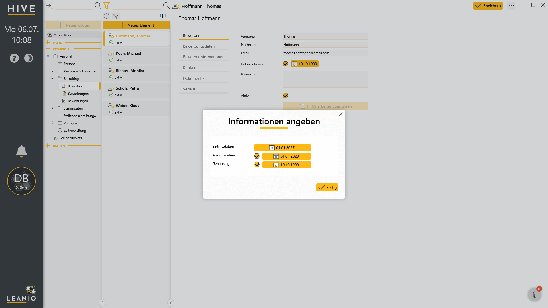 LEANIO Recruiting – Screenshot